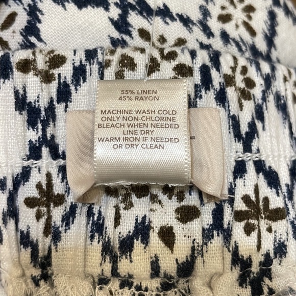 Loft geometric boho linen skirt. Size M. - Picture 5 of 6